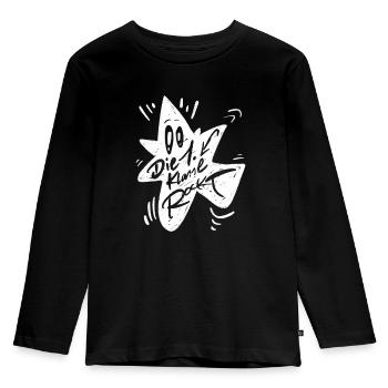 Erster Schultag - Kinder Premium Bio Langarmshirt - Schwarz - Vorne - AI Model Kid Male (0cm)