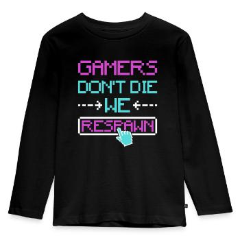 Progamer Multiplayer Games Pro Gaming Gamer - Kids' Premium Longsleeve Shirt - black - Front - AI Model Kid Male (0cm)