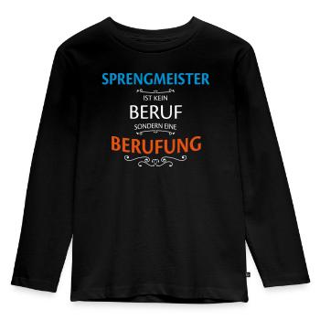 Sprengmeister Beruf - Kinder Premium Bio Langarmshirt - Schwarz - Vorne - AI Model Kid Male (0cm)