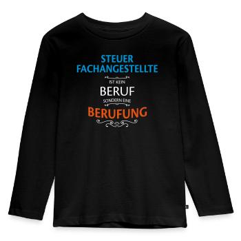 Steuerfachangestellte Beruf - Kinder Premium Bio Langarmshirt - Schwarz - Vorne - AI Model Kid Male (0cm)