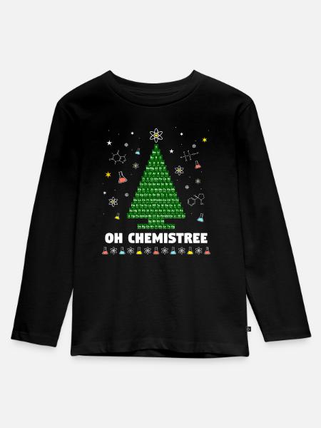 Chemistree Christbaum Chemie Periodensystem - Kinder Premium Bio Langarmshirt - Schwarz