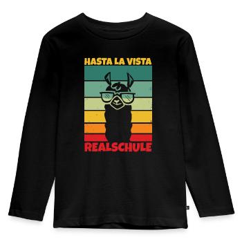 Hasta La Vista Realschule Geschafft - Kinder Premium Bio Langarmshirt - Schwarz - Vorne - AI Model Kid Male (0cm)
