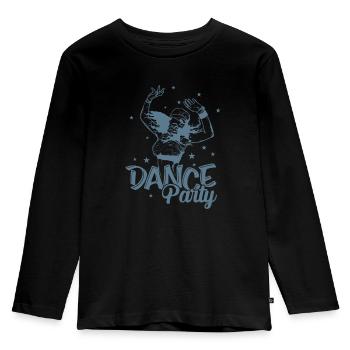 Dance Party Feiern tanzen Musik Freunde - Kinder Premium Bio Langarmshirt - Schwarz - Vorne - AI Model Kid Male (0cm)