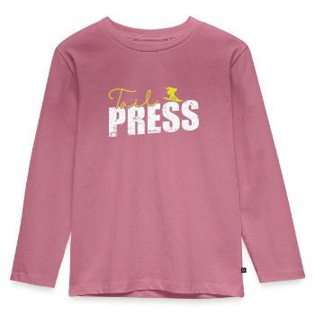 Tail Press Snowboard - Kids' Premium Longsleeve Shirt - mauve - Front - AI Model Kid Female (0cm)