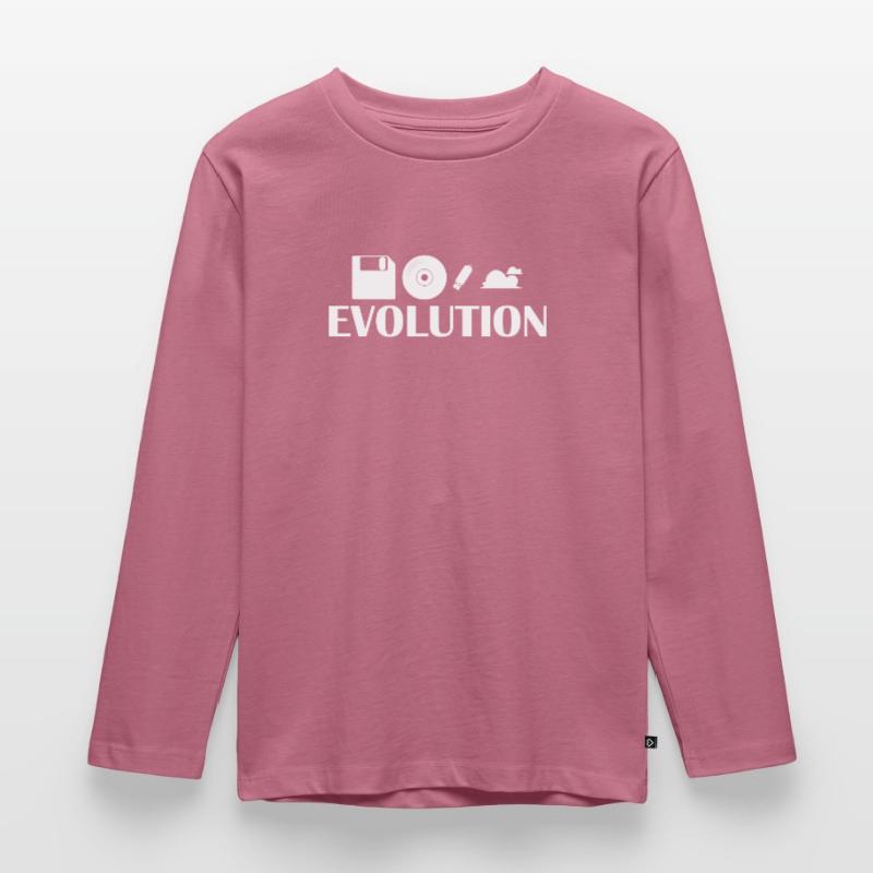 Evolution Floppy CD USB Stick Cloud Kids' Premium Longsleeve Shirt