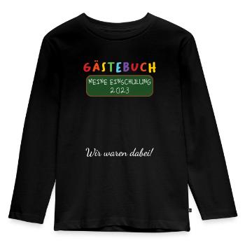 Schoolchild 2024 Guestbook Enrollment - Kids' Premium Longsleeve Shirt - black - Front - AI Model Kid Male (0cm)