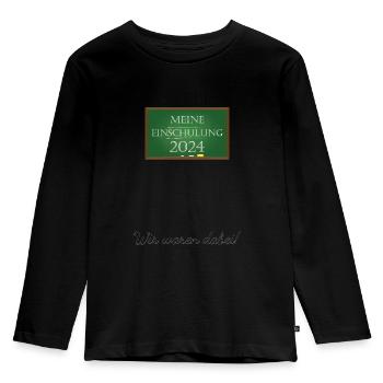 Schoolchild 2024 Guest list were there School enrollment - Kids' Premium Longsleeve Shirt - black - Front - AI Model Kid Male (0cm)