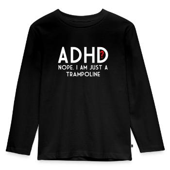 ADHD - Kids' Premium Longsleeve Shirt - black - Front - AI Model Kid Male (0cm)