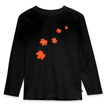 Fall Autumn Fall Gift - Kids' Premium Longsleeve Shirt - black - Front - AI Model Kid Male (0cm)