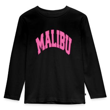 MALIBU California Sport T-Shirt Pink - Kinder Premium Bio Langarmshirt - Schwarz - Vorne - AI Model Kid Male (0cm)