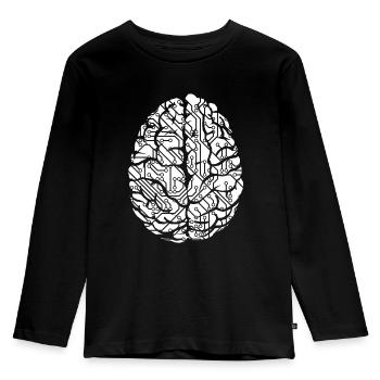 Circuit Board Connectors Programmer Computer Science Tree - Kids' Premium Longsleeve Shirt - black - Front - AI Model Kid Male (0cm)