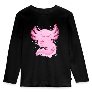 Axolotl - Kinder Premium Bio Langarmshirt - Schwarz - Vorne - AI Model Kid Male (0cm)
