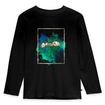 Ant - Kids' Premium Longsleeve Shirt - black - Front - AI Model Kid Male (0cm)