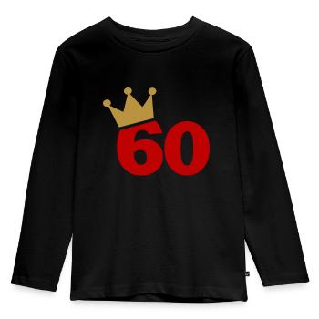 60th birthday - Kids' Premium Longsleeve Shirt - black - Front - AI Model Kid Male (0cm)