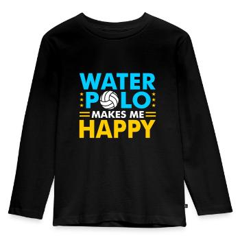 water polo - T-shirt manches longues Premium Enfant - noir - Devant - AI Model Kid Male (0cm)