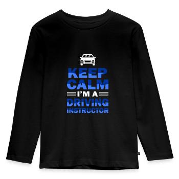 moniteur de conduite - T-shirt manches longues Premium Enfant - noir - Devant - AI Model Kid Male (0cm)