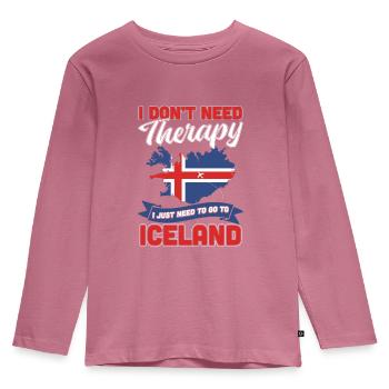 Islande - T-shirt manches longues Premium Enfant - mauve - Devant - AI Model Kid Female (0cm)