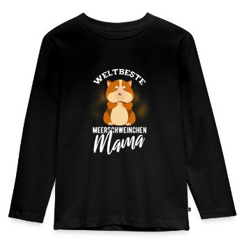 Meerschweinchen - Kinder Premium Bio Langarmshirt - Schwarz - Vorne - AI Model Kid Male (0cm)