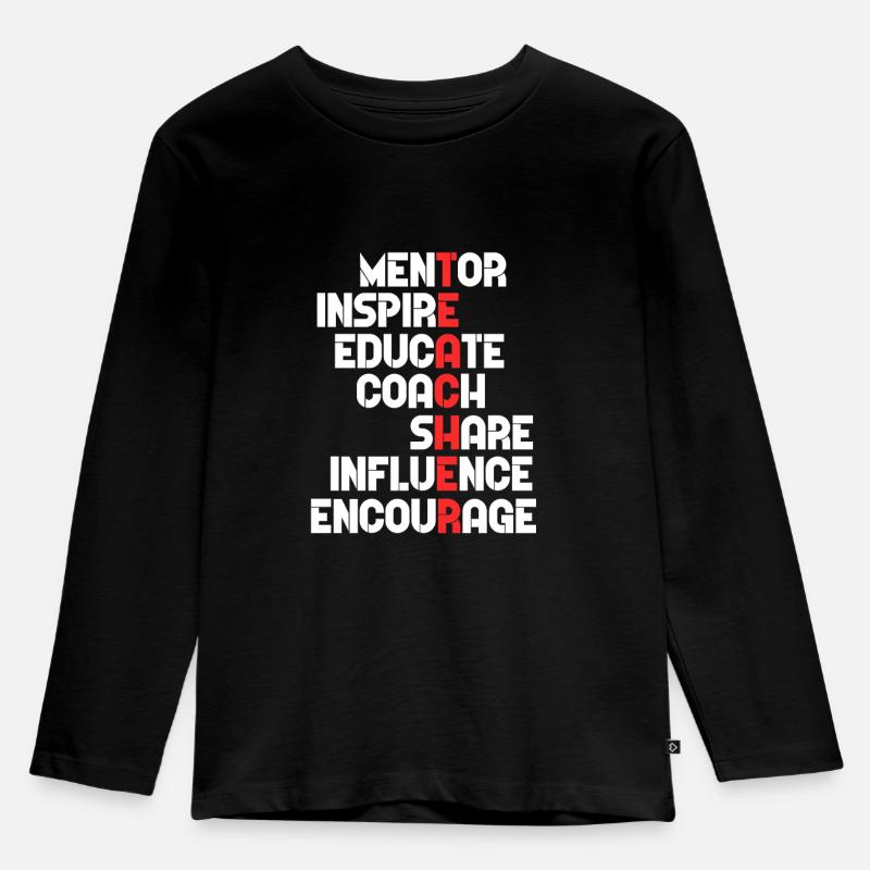 Enseignant Mentor Enseignant Enseignant Enseignant Cadeau - T-shirt manches longues Premium Enfant - noir
