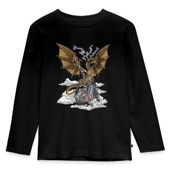 Steampunk Dragon - Kids' Premium Longsleeve Shirt - black - Front - AI Model Kid Male (0cm)