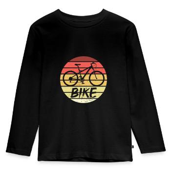 Radfahren - Kinder Premium Bio Langarmshirt - Schwarz - Vorne - AI Model Kid Male (0cm)