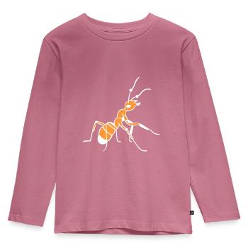 ant - Kids' Premium Longsleeve Shirt - mauve - Front - AI Model Kid Female (0cm)