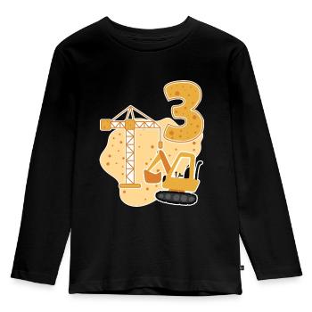 3e cadeau d'anniversaire - T-shirt manches longues Premium Enfant - noir - Devant - AI Model Kid Male (0cm)