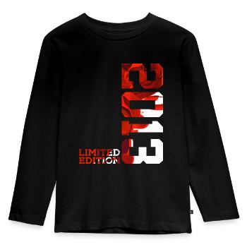 13. GEBURTSTAG 13 JAHRE LIMITED EDITION 2013 - Kinder Premium Bio Langarmshirt - Schwarz - Vorne - AI Model Kid Male (0cm)