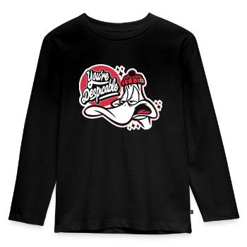 Looney Tunes Daffy Duck Despicable Phrase - T-shirt manches longues Premium Enfant - noir - Devant - AI Model Kid Male (0cm)