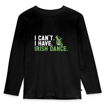 Irish Dance St. Patrick's Dance - Kids' Premium Longsleeve Shirt - black - Front - AI Model Kid Male (0cm)