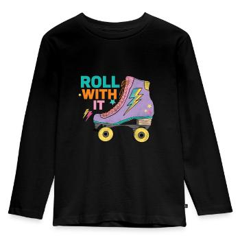 Roller skates - Kids' Premium Longsleeve Shirt - black - Front - AI Model Kid Male (0cm)