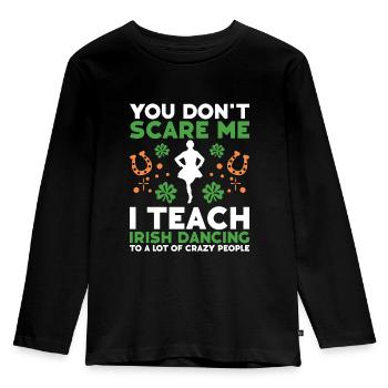 Irish Dance - Kids' Premium Longsleeve Shirt - black - Front - AI Model Kid Male (0cm)