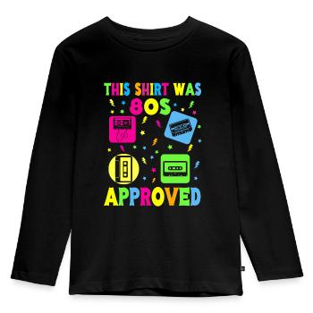 Fille garçon enfants 70 s 80 s 90 s Disco Costume tenue - T-shirt manches longues Premium Enfant - noir - Devant - AI Model Kid Male (0cm)