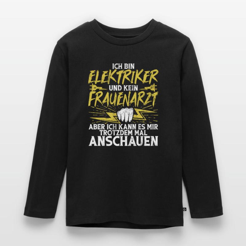 Electronics Technician Electrics Profession Volt Electrical Engineering Kids' Premium Longsleeve Shirt