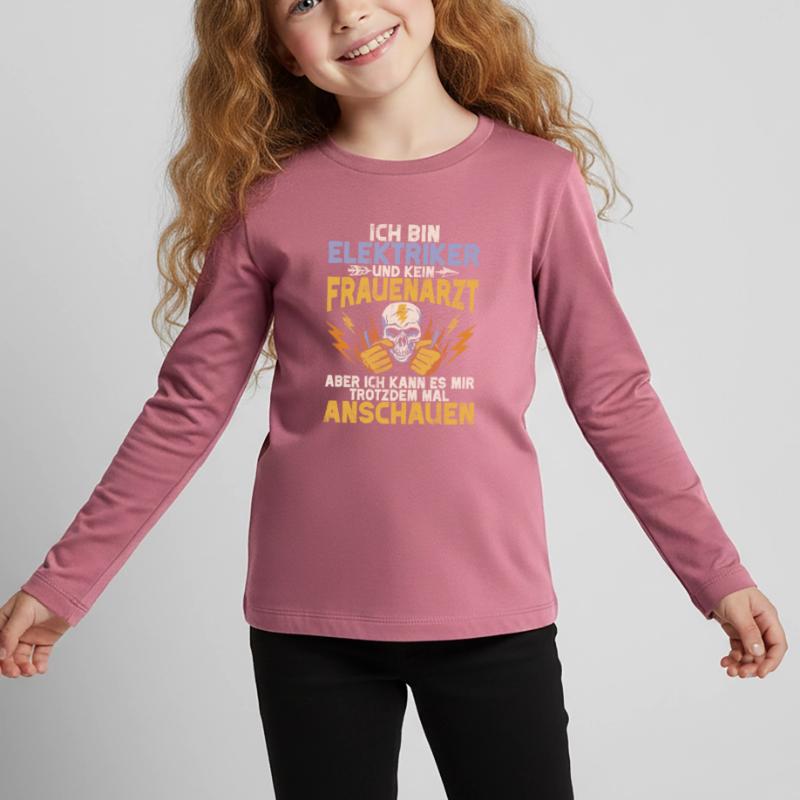 Electronics Technician Electrics Profession Volt Electrical Engineering Kids' Premium Longsleeve Shirt