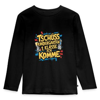 Bye bye kindergarten 1st grade I'm coming - Kids' Premium Longsleeve Shirt - black - Front - AI Model Kid Male (0cm)