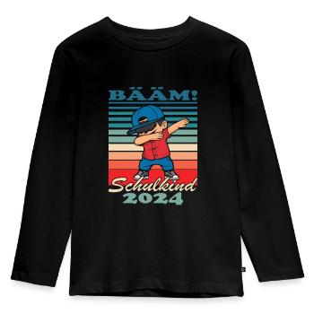 BAM! School Child 2024 First Day of School Cool - Kids' Premium Longsleeve Shirt - black - Front - AI Model Kid Male (0cm)