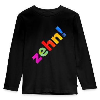 ZEHN 10 JAHRE 10. GEBURTSTAG - Kinder Premium Bio Langarmshirt - Schwarz - Vorne - AI Model Kid Male (0cm)
