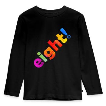 ACHT 8 JAHRE 8. GEBURTSTAG - Kinder Premium Bio Langarmshirt - Schwarz - Vorne - AI Model Kid Male (0cm)