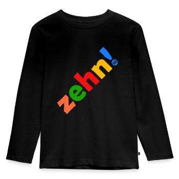 ZEHN 10 JAHRE 10. GEBURTSTAG - Kinder Premium Bio Langarmshirt - Schwarz - Vorne - AI Model Kid Male (0cm)