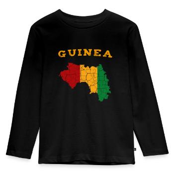 Guinea - Kids' Premium Longsleeve Shirt - black - Front - AI Model Kid Male (0cm)