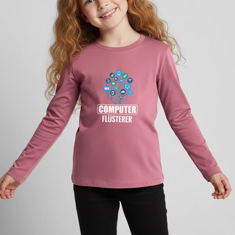 Programmierer Informatik Admin Computer Flüsterer Kinder Premium Bio Langarmshirt