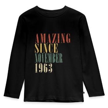 november 1963 anniversary november 1963 november - Kids' Premium Longsleeve Shirt - black - Front - AI Model Kid Male (0cm)