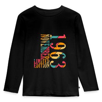 november 1963 anniversary november 1963 november - Kids' Premium Longsleeve Shirt - black - Front - AI Model Kid Male (0cm)