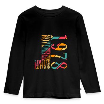 november 1978 anniversary november 1978 november - Kids' Premium Longsleeve Shirt - black - Front - AI Model Kid Male (0cm)