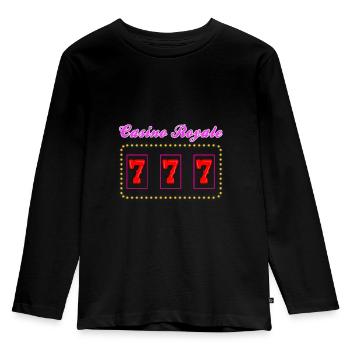 777 casino jackpot symbol - Kinder Premium Bio Langarmshirt - Schwarz - Vorne - AI Model Kid Male (0cm)