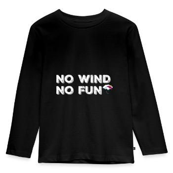 Drachen steigen, Lenkdrachen, Drachenfliegen Retro - Kinder Premium Bio Langarmshirt - Schwarz - Vorne - AI Model Kid Male (0cm)