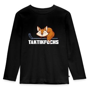 Floorball Floorball Floorball Tactics Tactical Fox - Kids' Premium Longsleeve Shirt - black - Front - AI Model Kid Male (0cm)