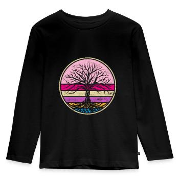 Méditation Yoga Chakra Pilates Arbre de Vie - T-shirt manches longues Premium Enfant - noir - Devant - AI Model Kid Male (0cm)