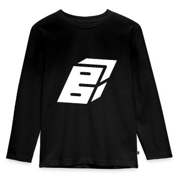 Abstract B-Brief - Kinder Premium Bio Langarmshirt - Schwarz - Vorne - AI Model Kid Male (0cm)